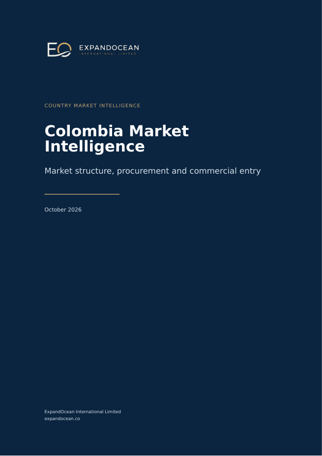 Colombia market intelligence report cover