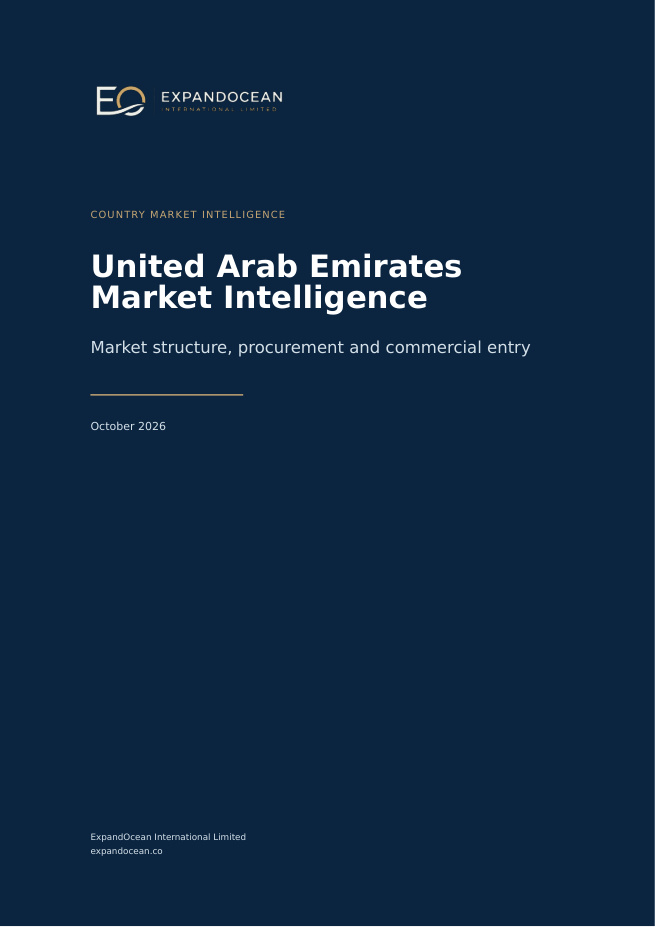 United Arab Emirates market intelligence report cover
